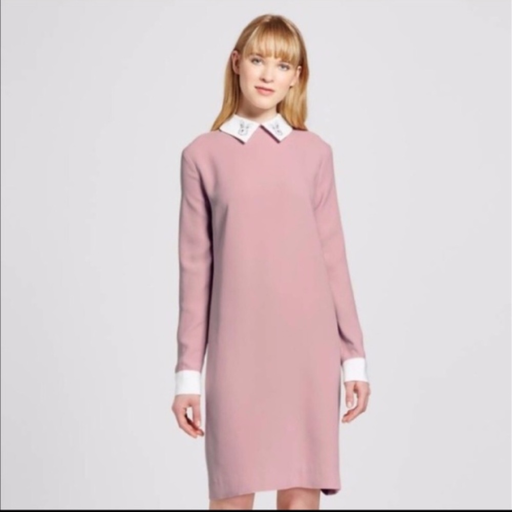 VICTORIA BECKHAM X TARGET BLUSH DRESS BUNNY COLLAR